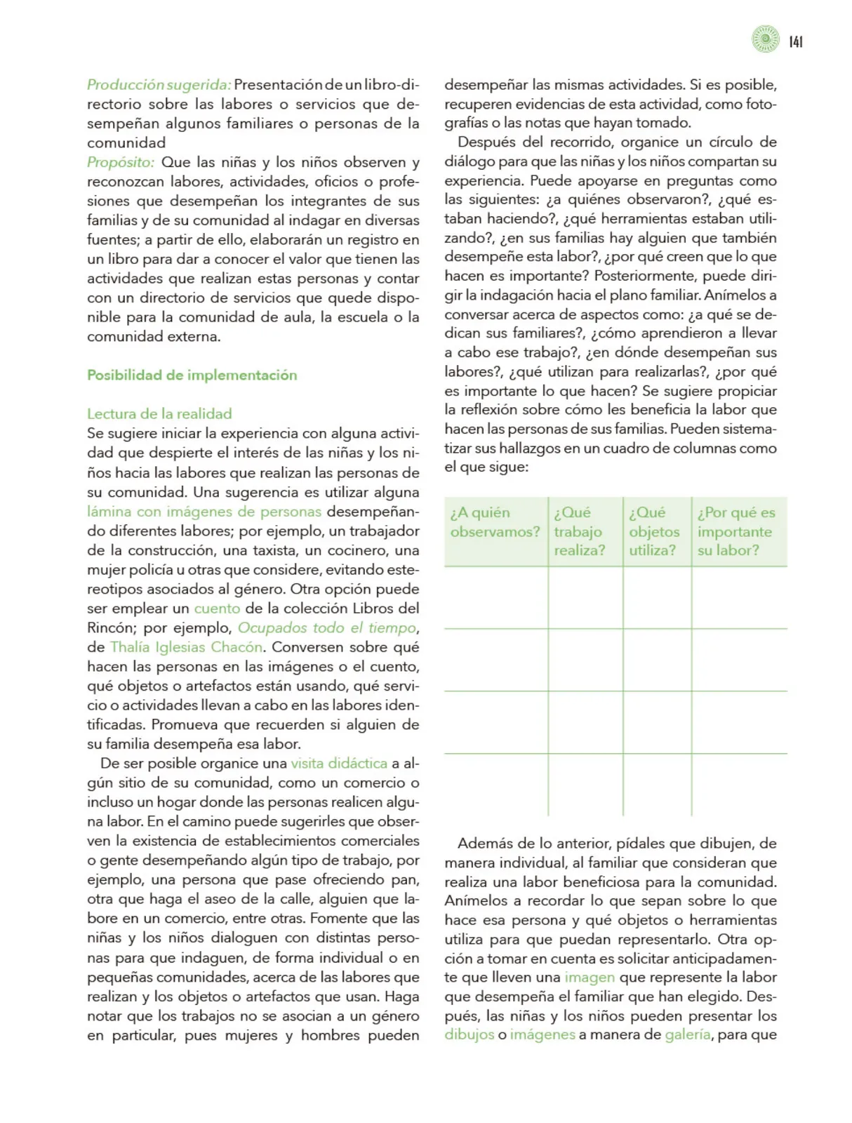 Miniatura página 142 de Modalidades de trabajo para la acción transformadora y el codiseño  Libro de Educación Preescolar Grado 1°, 2°, 3°  Ciclo Escolar 2025 - 2026