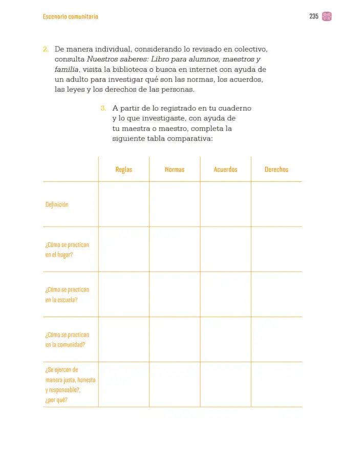 Página 238 de Proyectos Comunitarios. Libro de Educación Primaria Grado 3° Ciclo Escolar 2025 - 2026