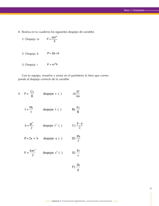 Página 51 de Matematica 9° · Secundaria Activa