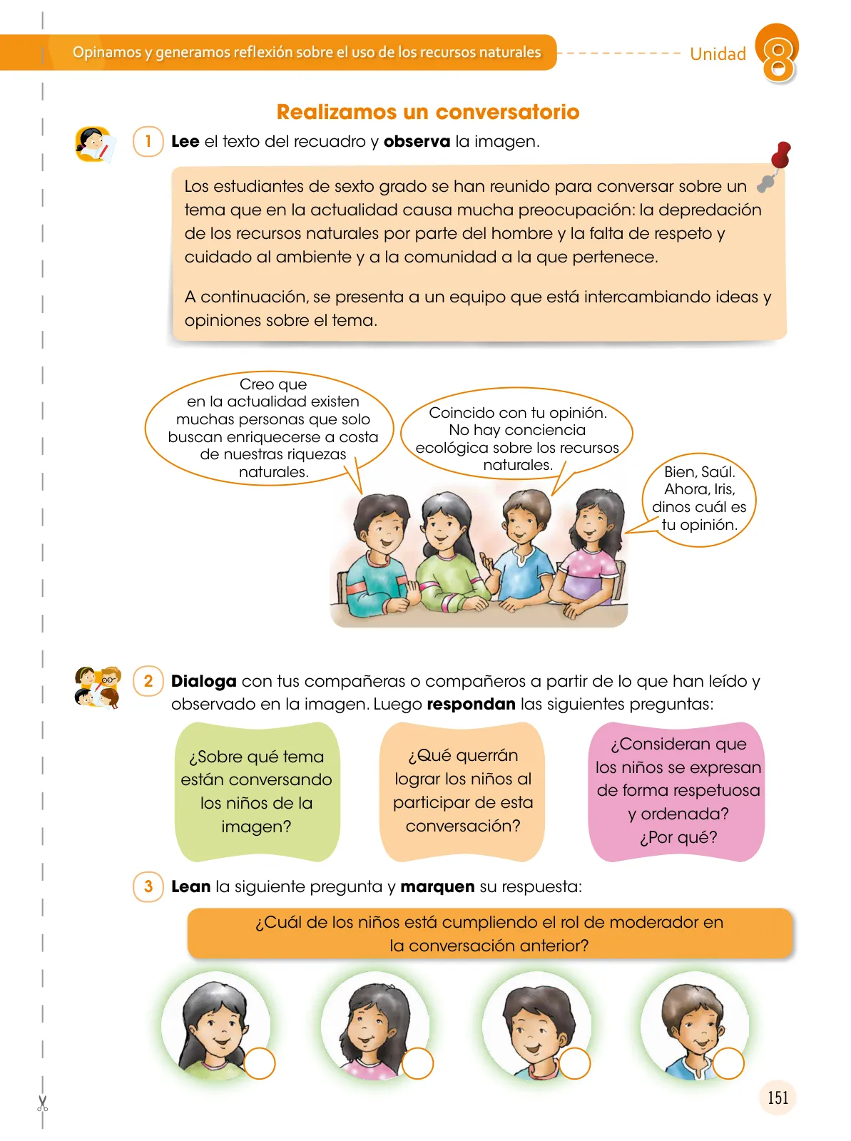Miniatura página 152 de Comunicación 6 : cuaderno de trabajo para sexto grado de Educación Primaria 2019 · 2019