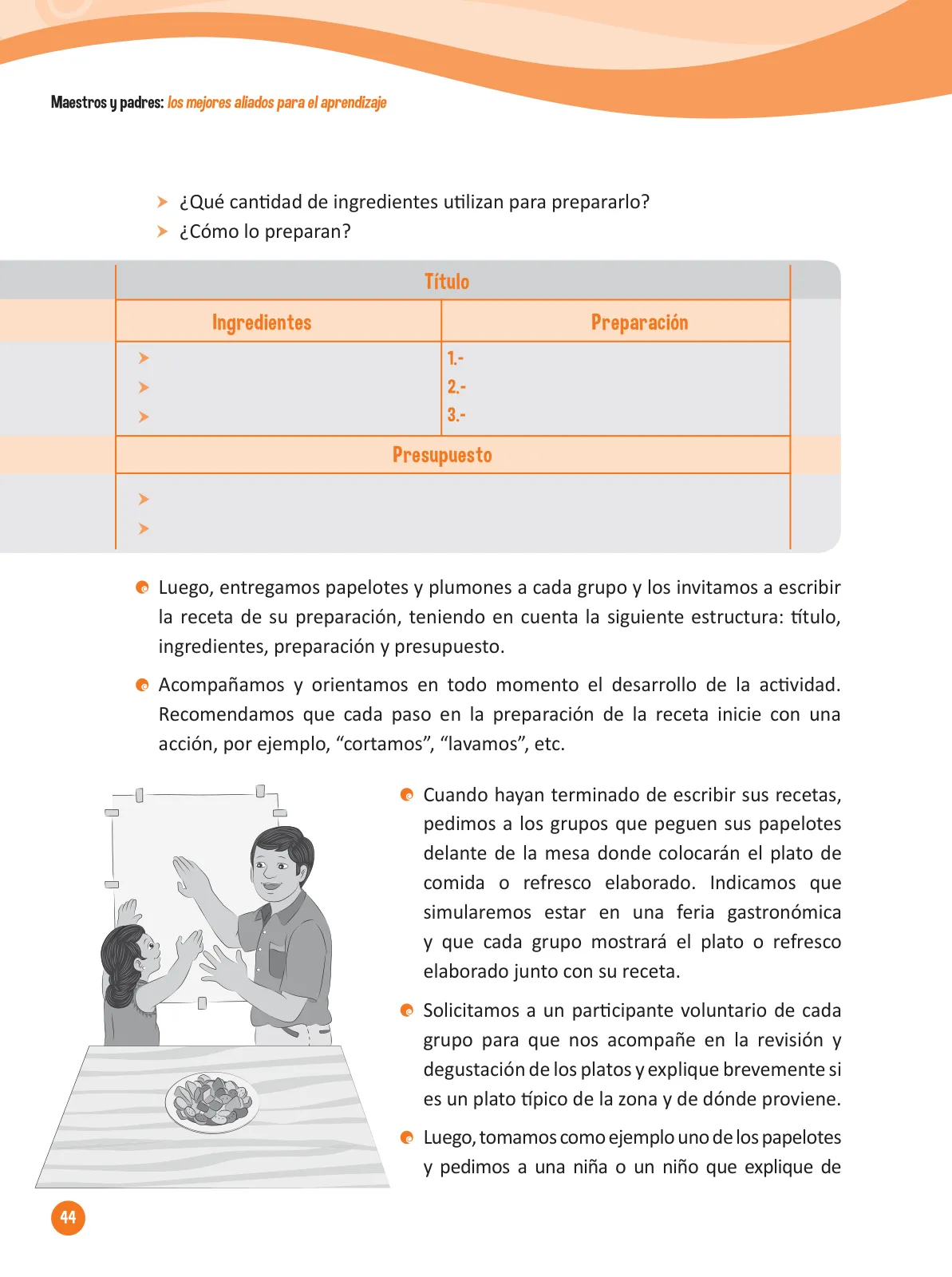 Página 46 de Guía para el trabajo docente con las familias del ciclo IV de Primaria · 2016
