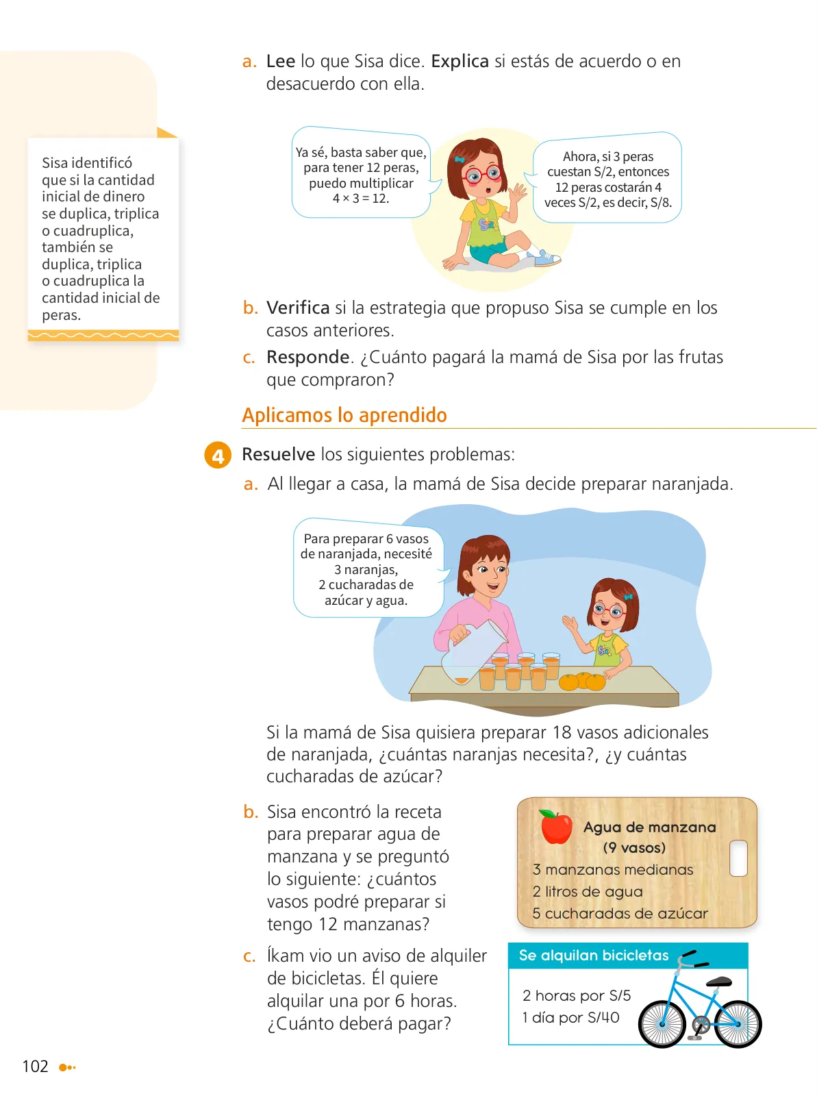 Página 104 de Texto de Matemática 4. Cuarto grado de Primaria · 2024