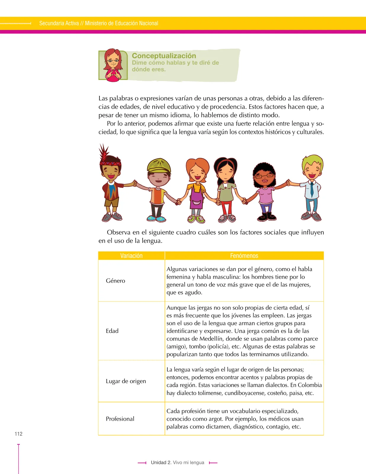 Miniatura página 112 de Lenguaje 6° · Secundaria Activa