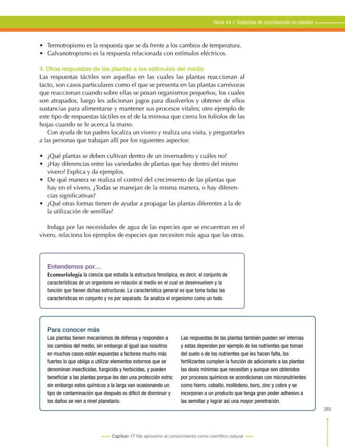 Página 265 de Ciencias Naturales 8° · Secundaria Activa