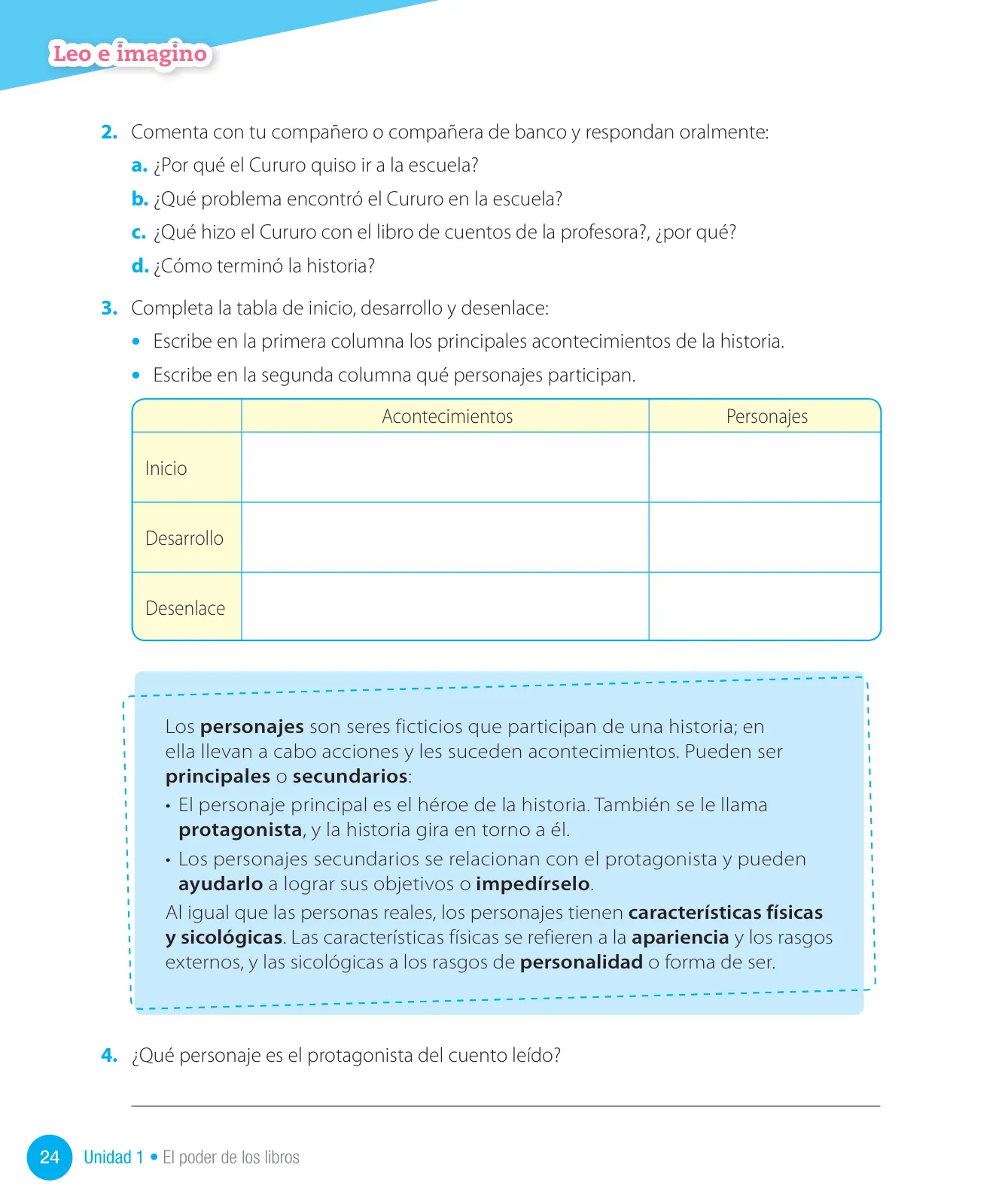 Página 26 de Lenguaje y Comunicación – Cuarto Básico | Texto del Estudiante MINEDUC – Descargar PDF · 2024