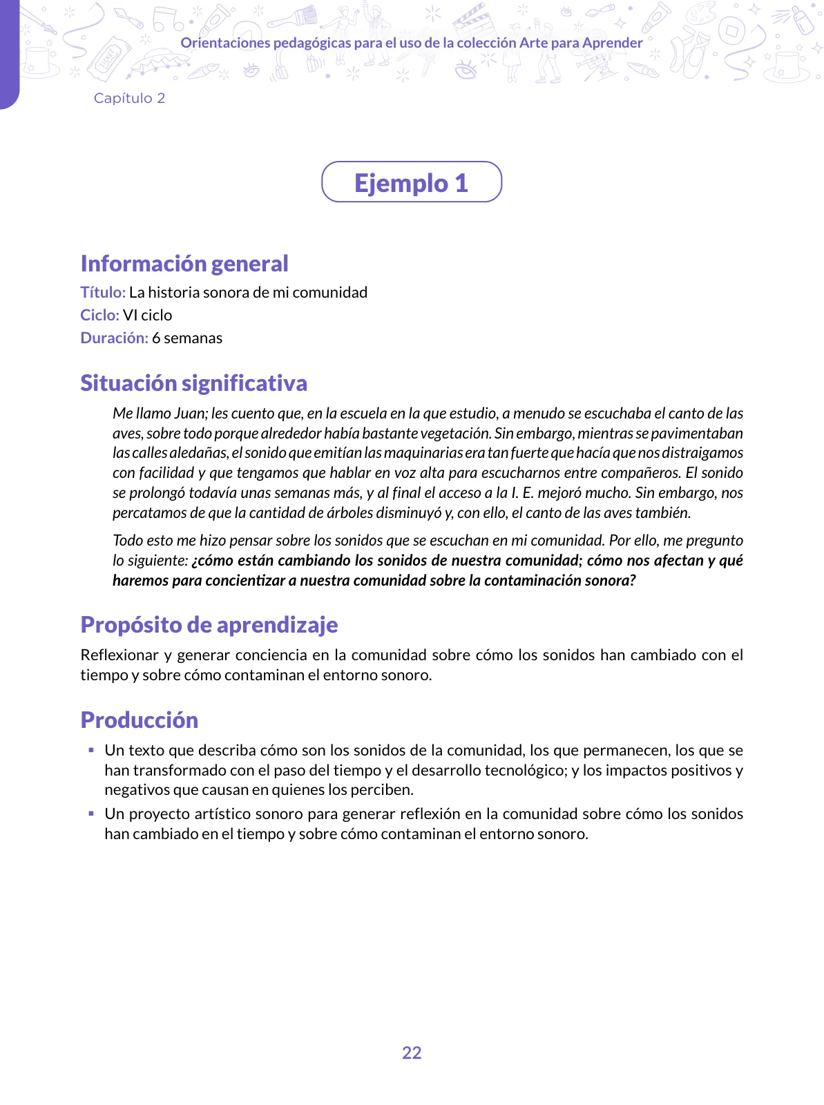 Página 22 de Orientaciones pedagógicas para el uso de la colección arte para aprender para docentes de Arte y Cultura de Educación Secundaria · 2024