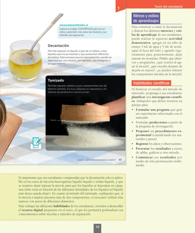 Página 20 de Ciencias Naturales – Séptimo Básico | Texto del Estudiante MINEDUC – Descargar PDF · 2024