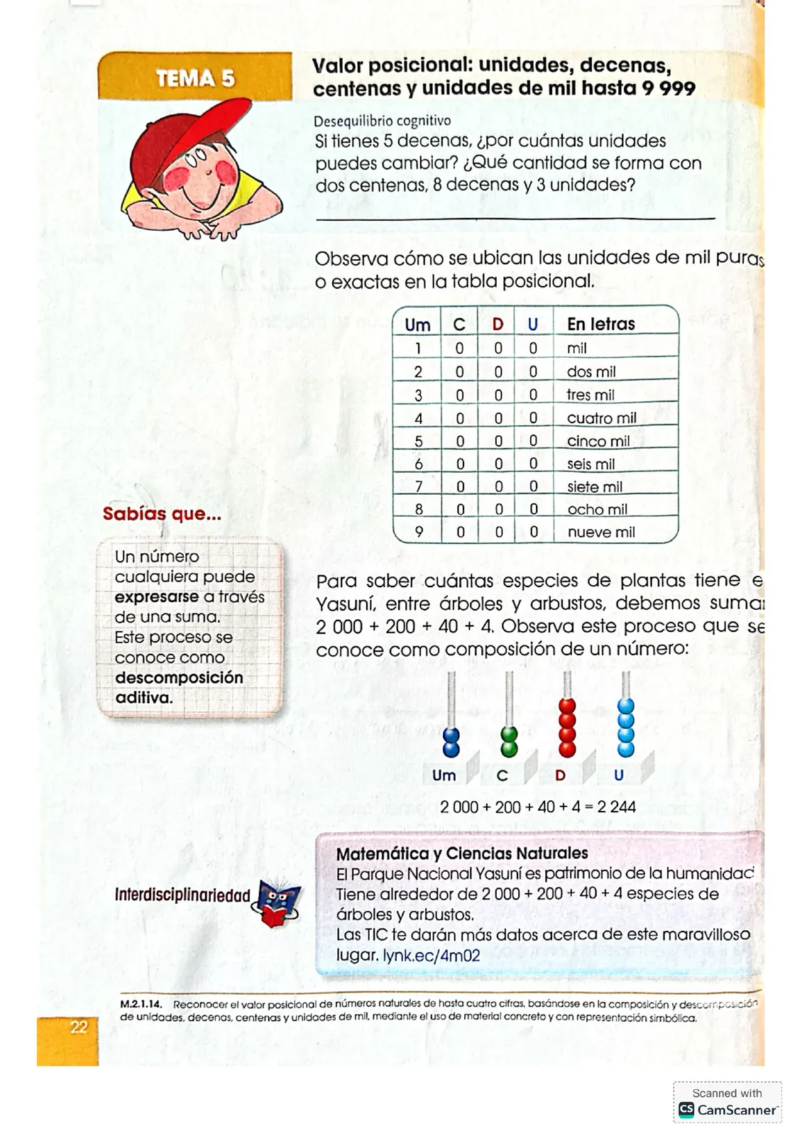 Miniatura página 22 de Matematica · 4 EGB · 2024