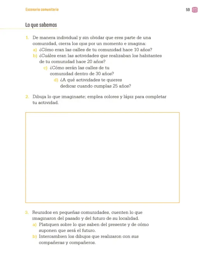 Página 62 de Proyectos Comunitarios. Libro de Educación Primaria Grado 3° Ciclo Escolar 2025 - 2026