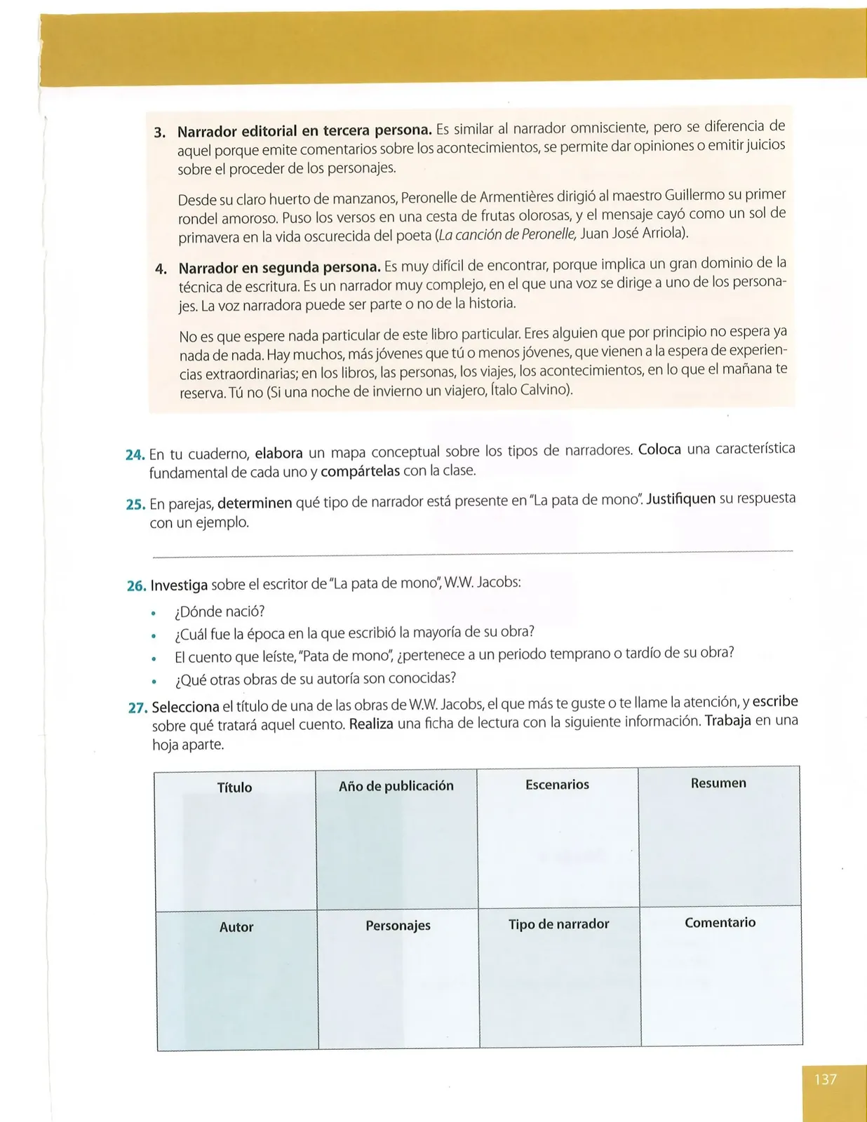 Miniatura página 137 de Lengua Y Literatura 8° · Egb 8 Lengua Y Literatura 2025 · 2025