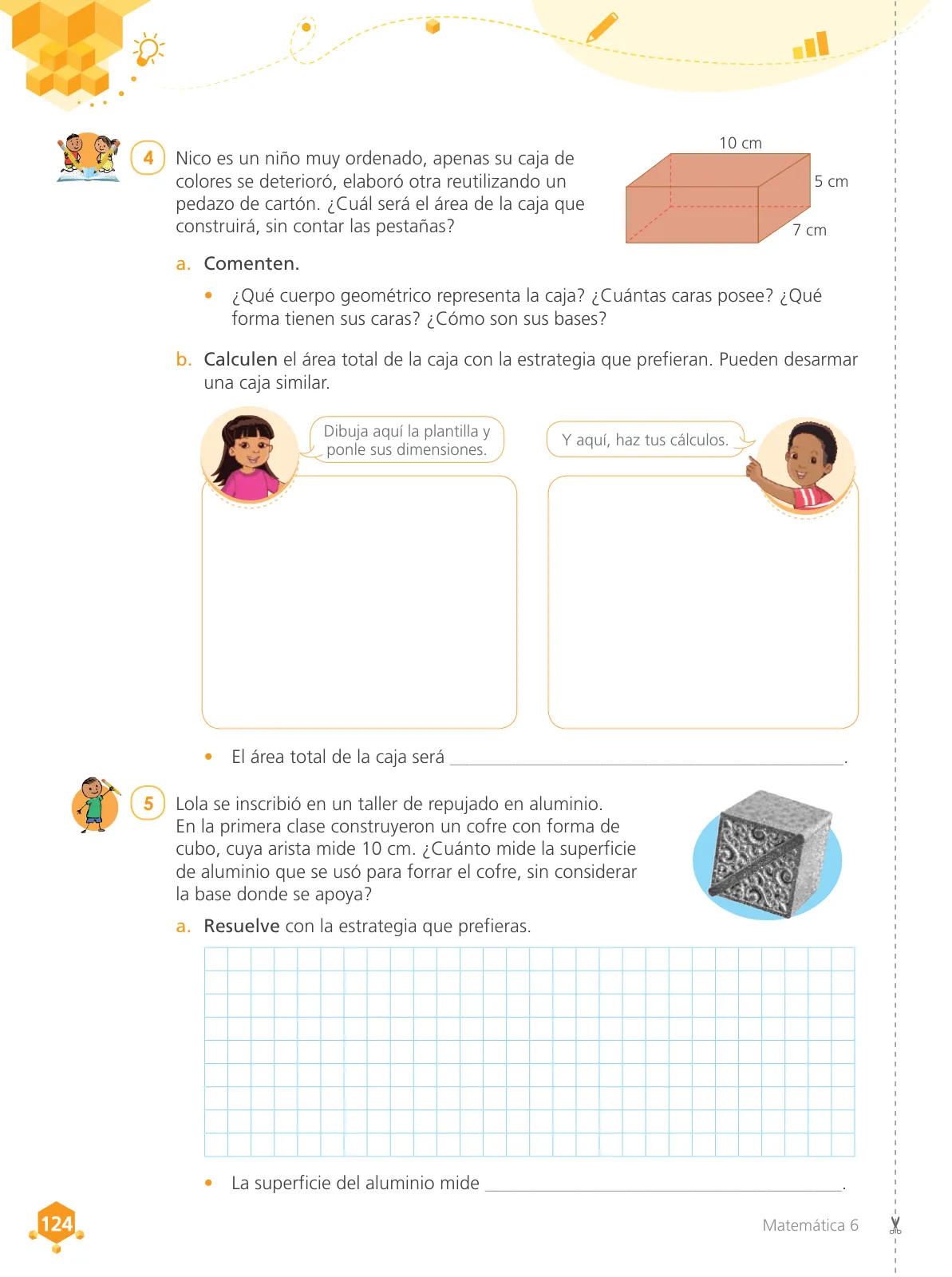 Página 126 de Matemática 6 : cuaderno de trabajo para sexto grado de Educación Primaria 2019 · 2019