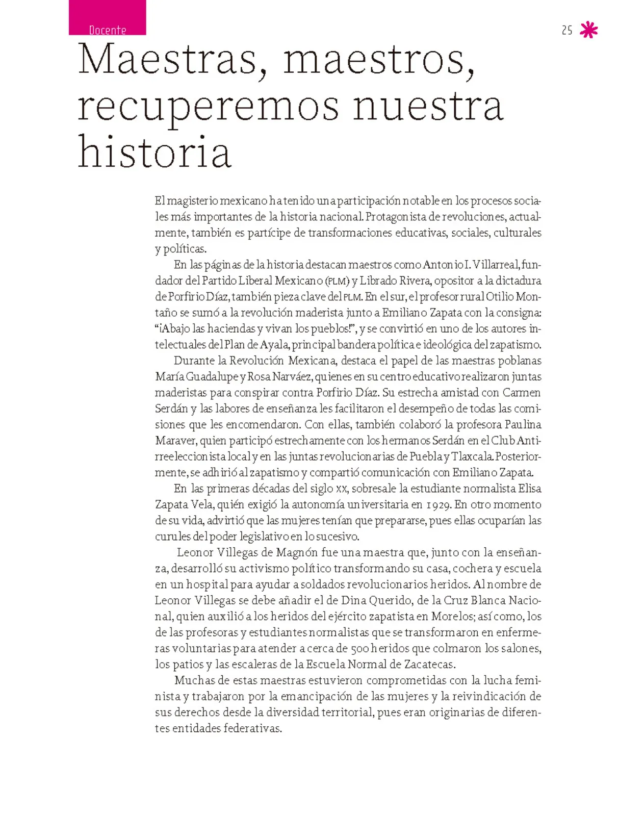 Miniatura página 26 de Un libro sin recetas para la maestra y el maestro. Fase 6.  Libro de Educación Secundaria Grado 1°, 2°, 3°  Ciclo Escolar 2025 - 2026