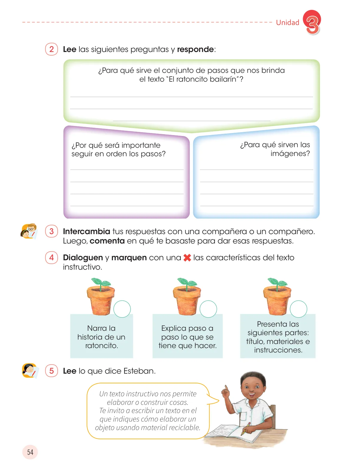 Página 56 de Comunicación 3 : cuaderno de trabajo para tercer grado de Educación Primaria 2019 · 2019