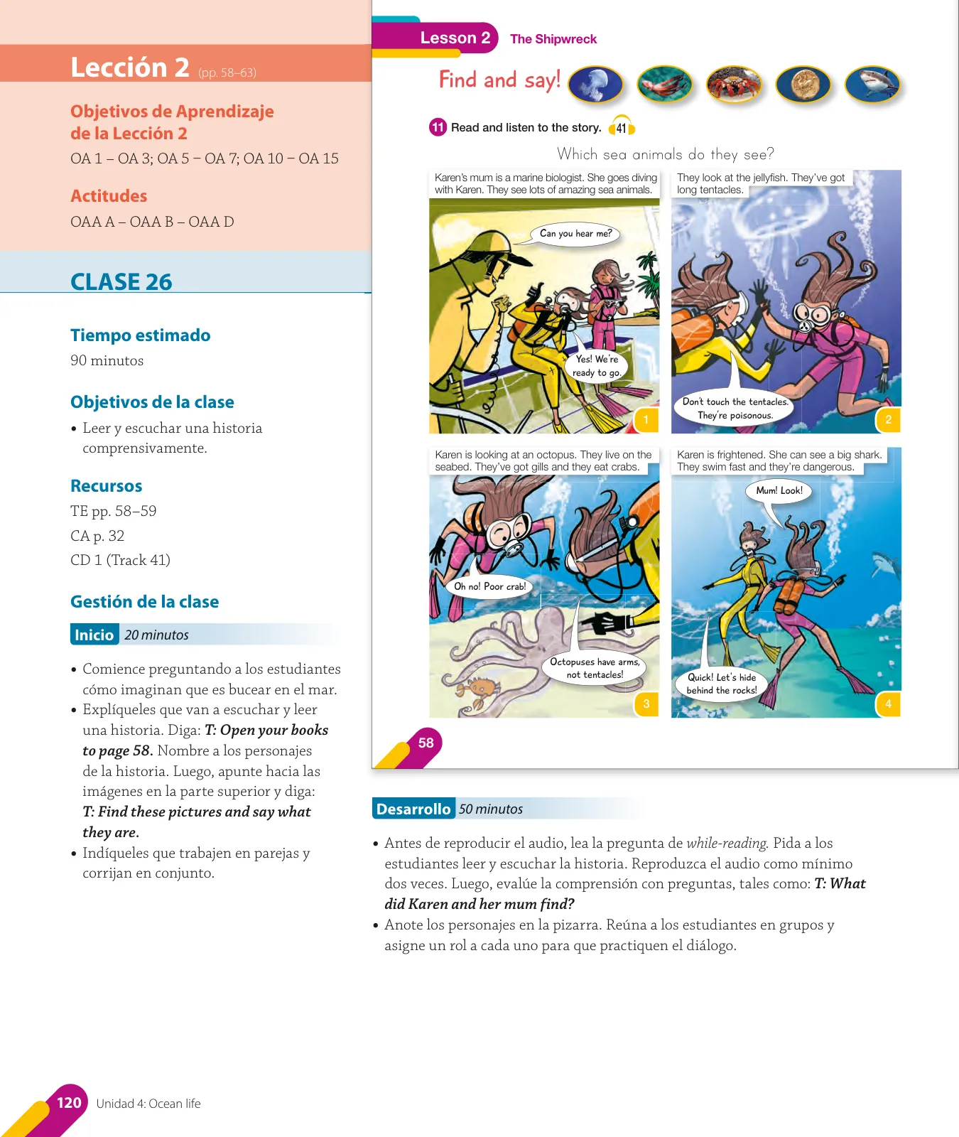 Página 122 de Inglés – Quinto Básico | Texto del Estudiante MINEDUC – Descargar PDF · 2024