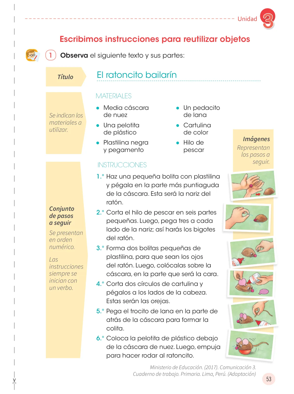 Página 55 de Comunicación 3 : cuaderno de trabajo para tercer grado de Educación Primaria 2019 · 2019