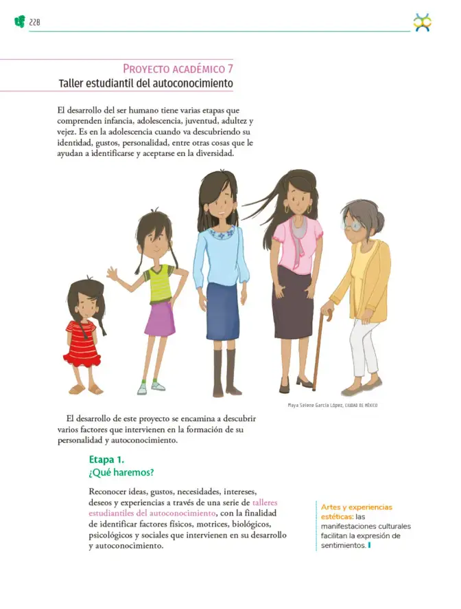 Página 229 de Colección Ximhai. Nuestro libro de Proyectos. Tomo II. Libro de Educación Telesecundaria Grado 1° Ciclo Escolar 2025 - 2026