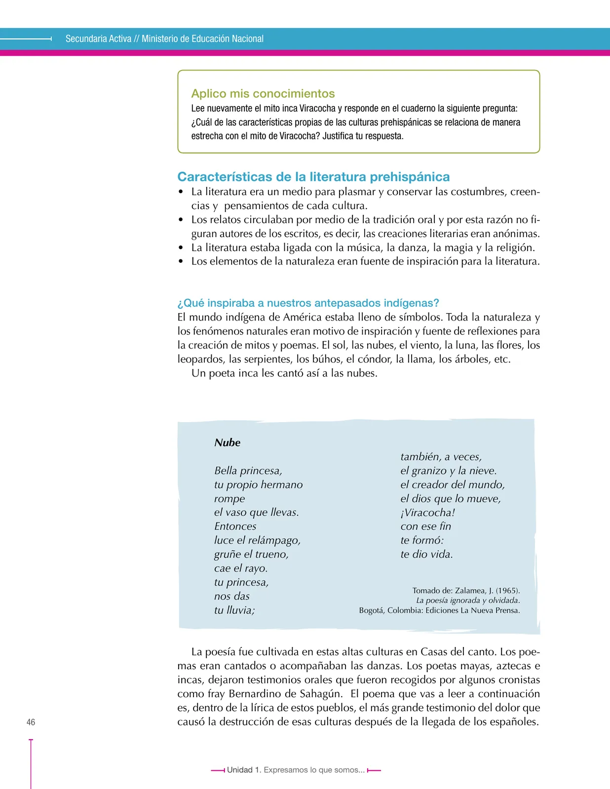 Página 46 de Lenguaje 9° · Secundaria Activa