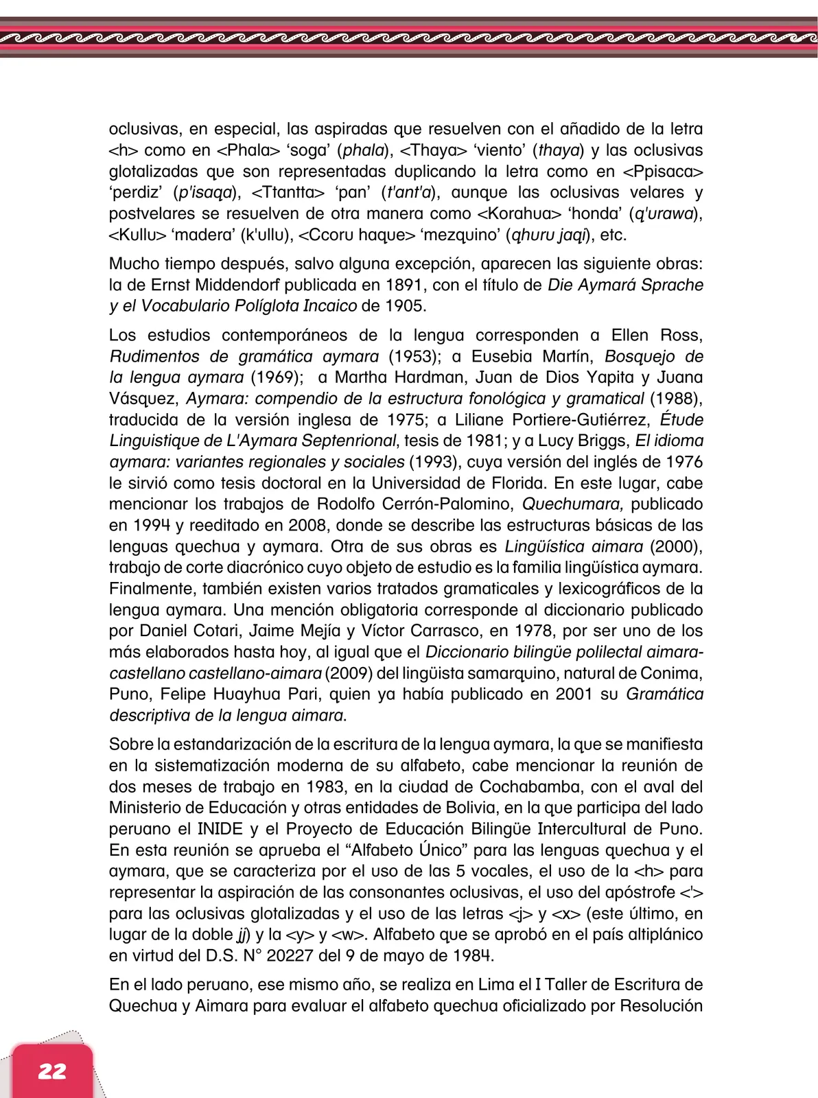 Miniatura página 24 de Aymara arutha chiqapa qillqañataki panka = Manual de escritura Aimara · 2021