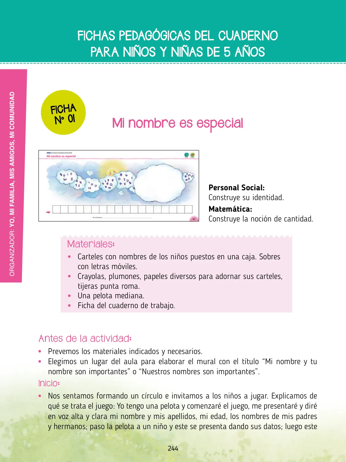 Página 246 de Agenda pedagógica 2017-2018 para docentes de II Ciclo de Instituciones de nivel de Educación Inicial · 2017