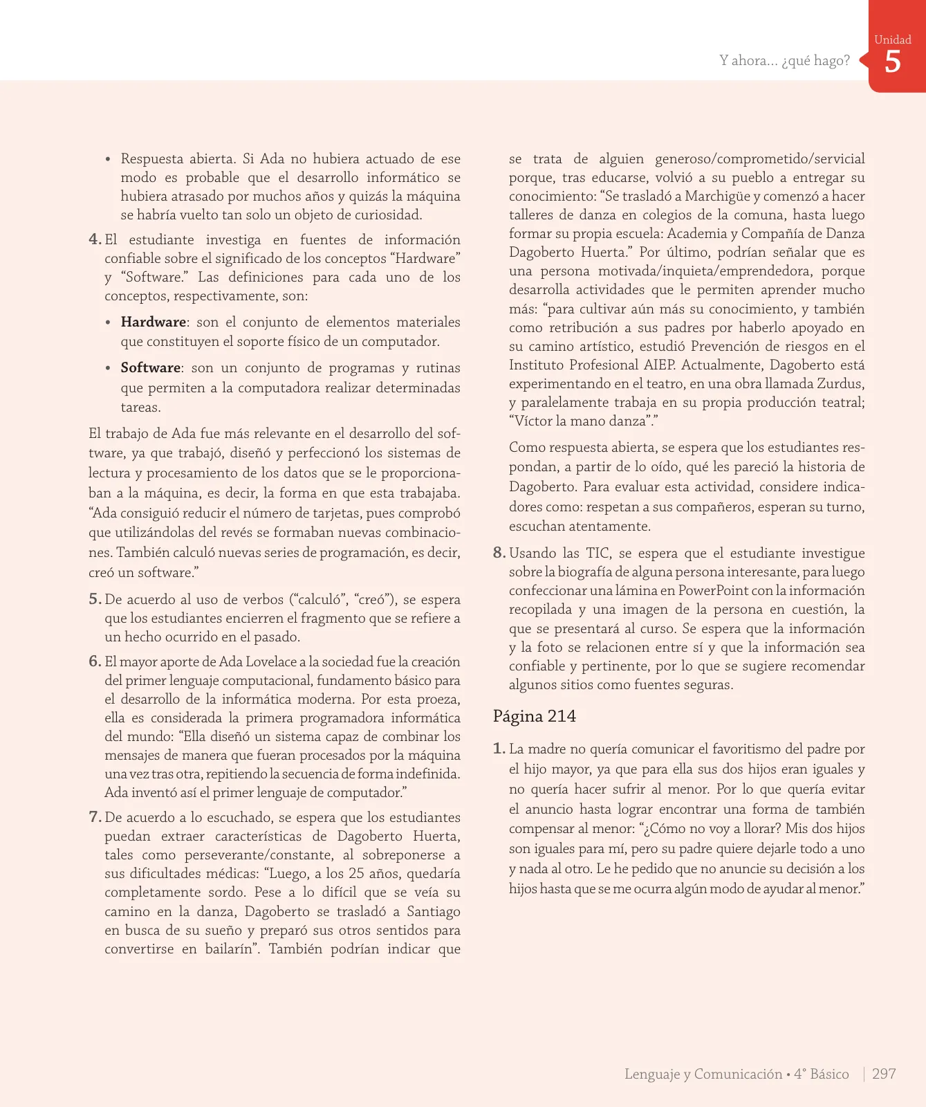 Página 167 de Lenguaje y Comunicación – Cuarto Básico | Texto del Estudiante MINEDUC – Descargar PDF · 2024