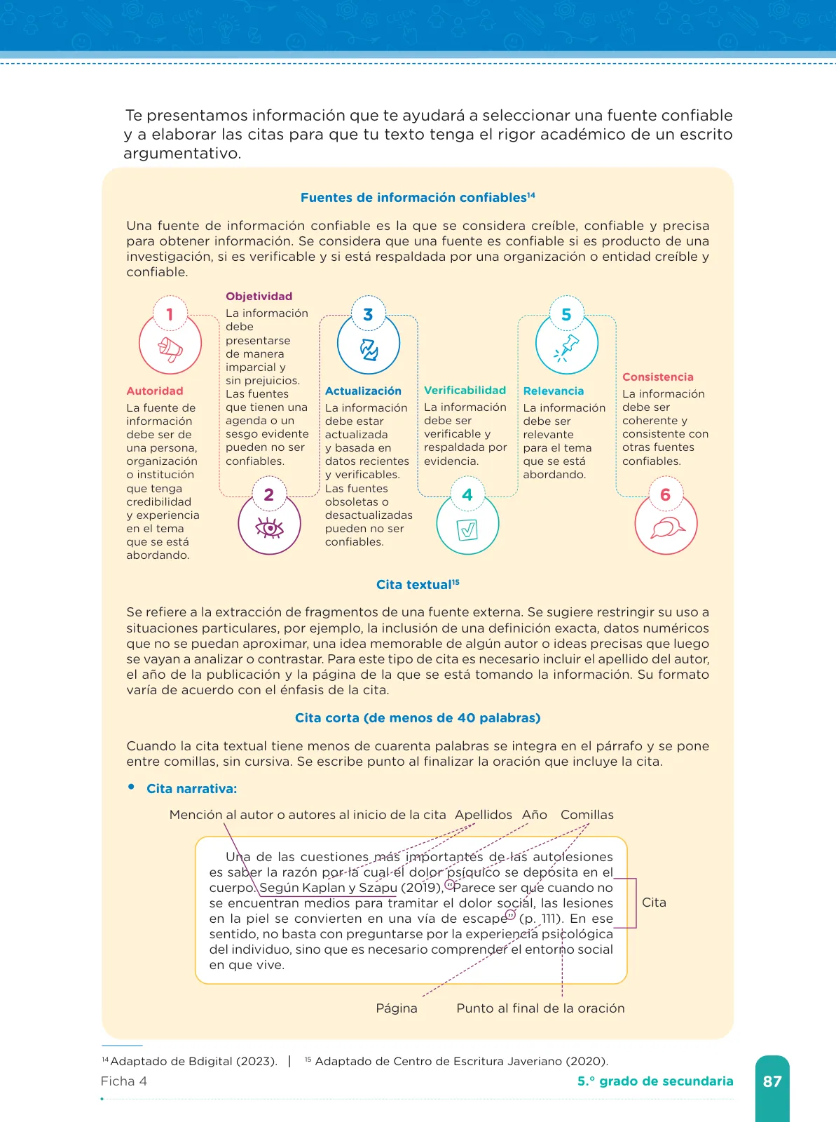 Miniatura página 89 de Fichas de aprendizaje de Comunicación 5 · 2024