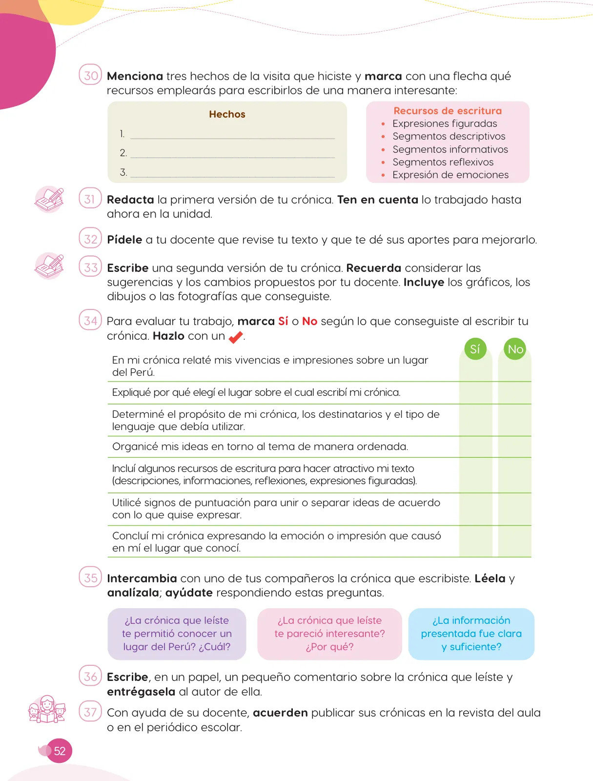 Miniatura página 54 de Cuadernillo de Comunicación 6, sexto grado de Primaria · 2023
