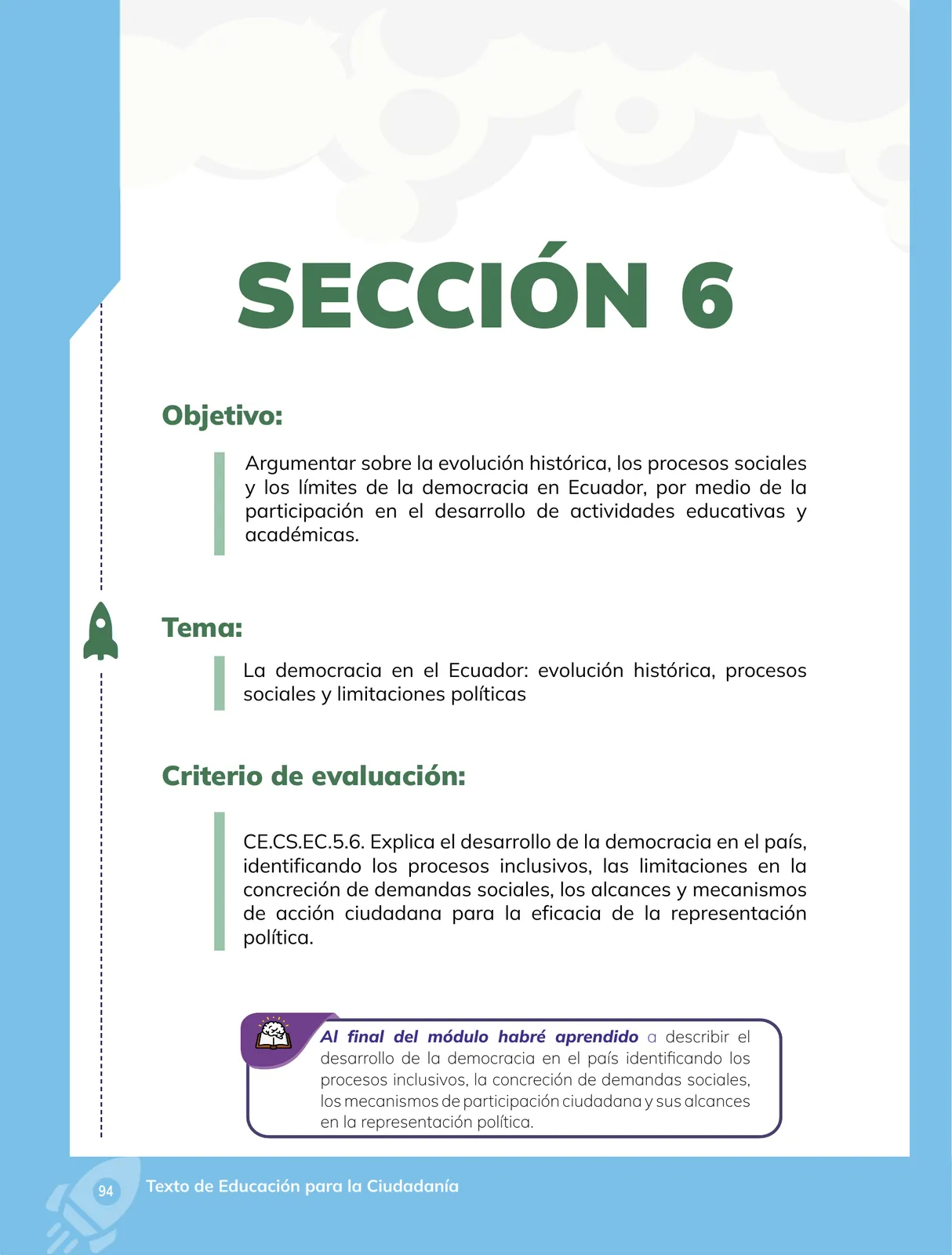 Página 95 de Educacion Ciudadania · 2do BGU · 2024