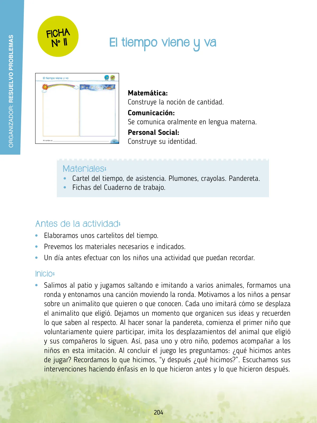 Página 206 de Agenda pedagógica 2017-2018 para docentes de II Ciclo de Instituciones de nivel de Educación Inicial · 2017
