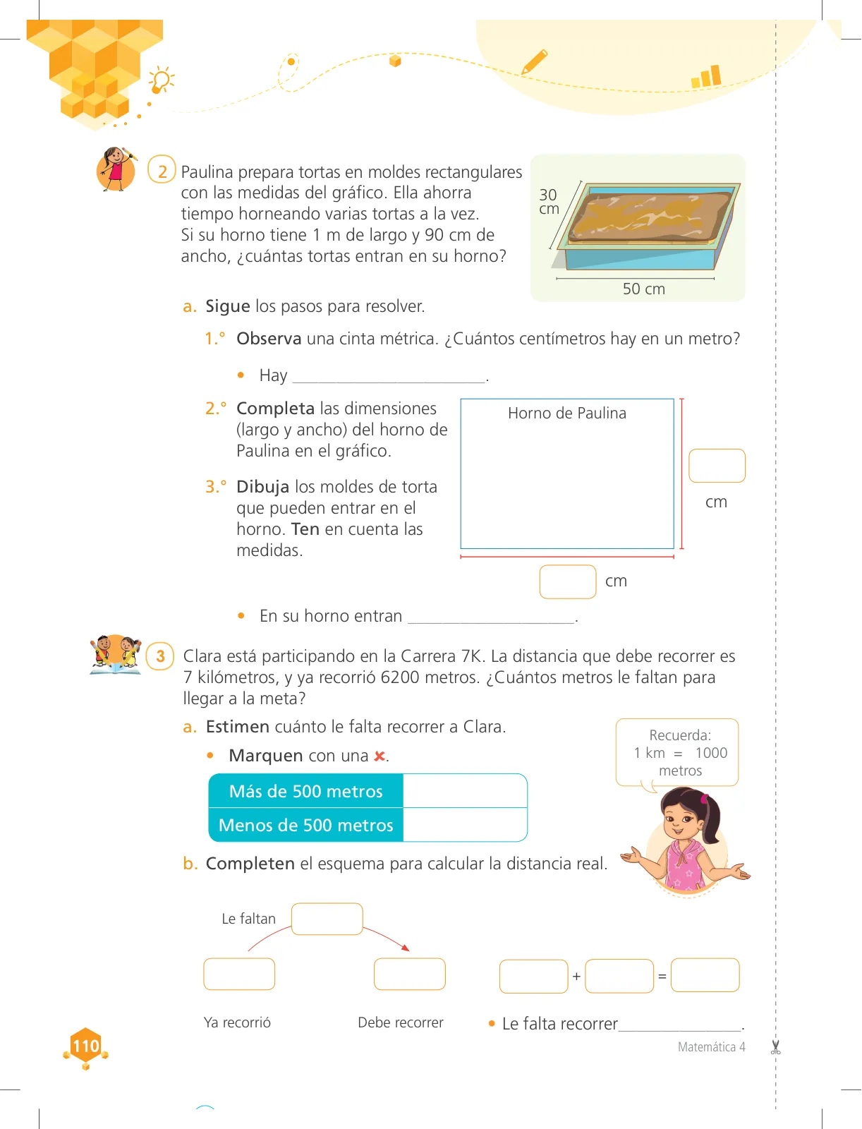 Miniatura página 110 de Matemática 4 : cuaderno de trabajo para cuarto grado de Educación Primaria 2018 · 2018