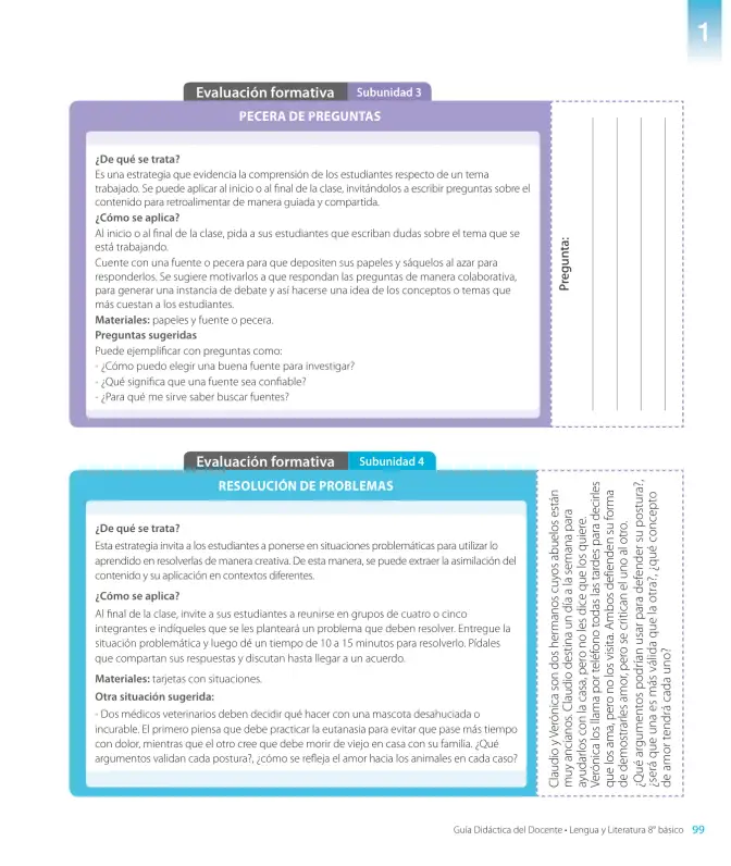 Página 101 de Lengua y Literatura – Octavo Básico | Texto del Estudiante MINEDUC – Descargar PDF · 2024