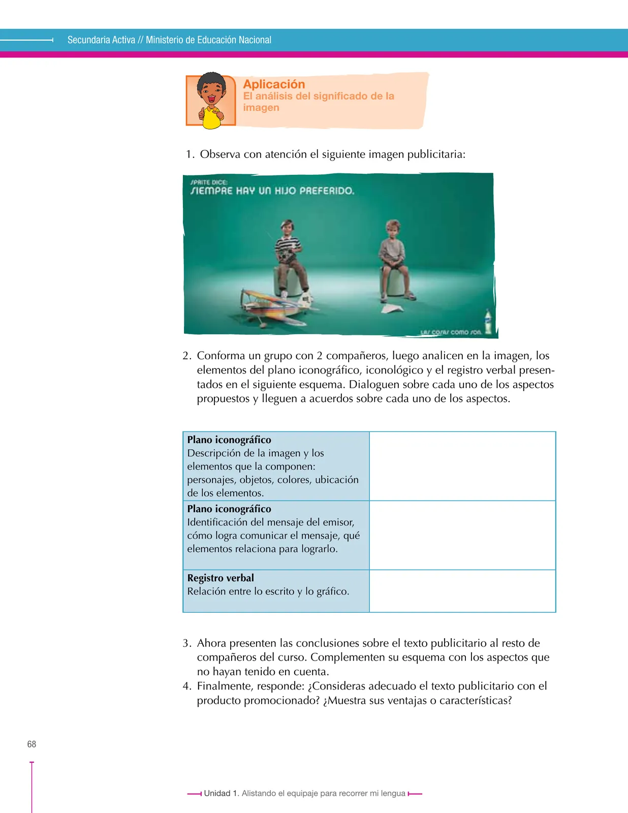 Página 68 de Lenguaje 7° · Secundaria Activa