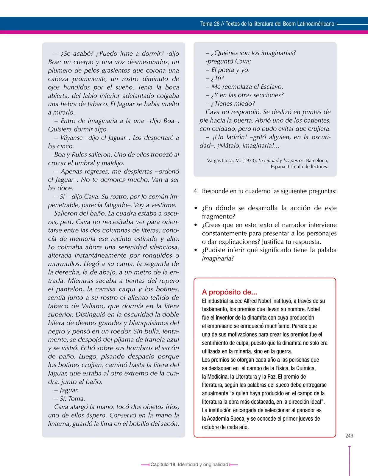 Página 249 de Lenguaje 9° · Secundaria Activa