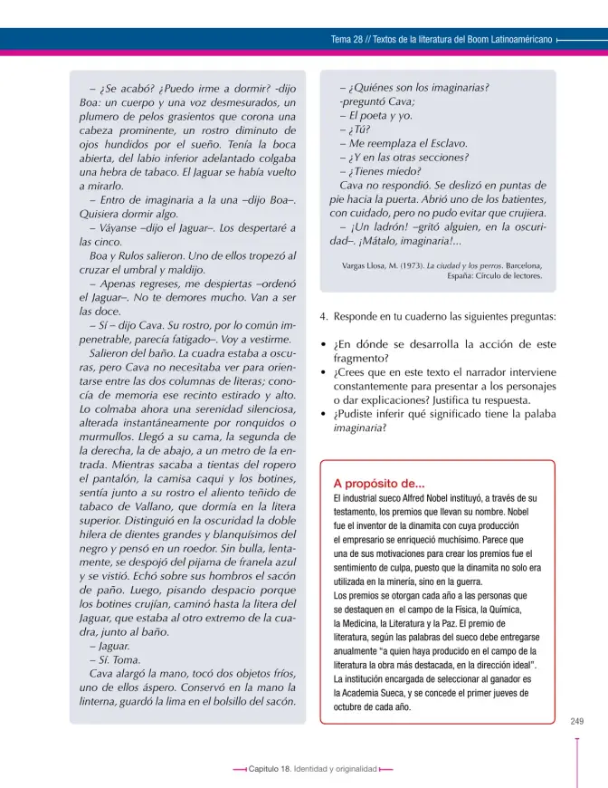 Página 249 de Lenguaje 9° · Secundaria Activa