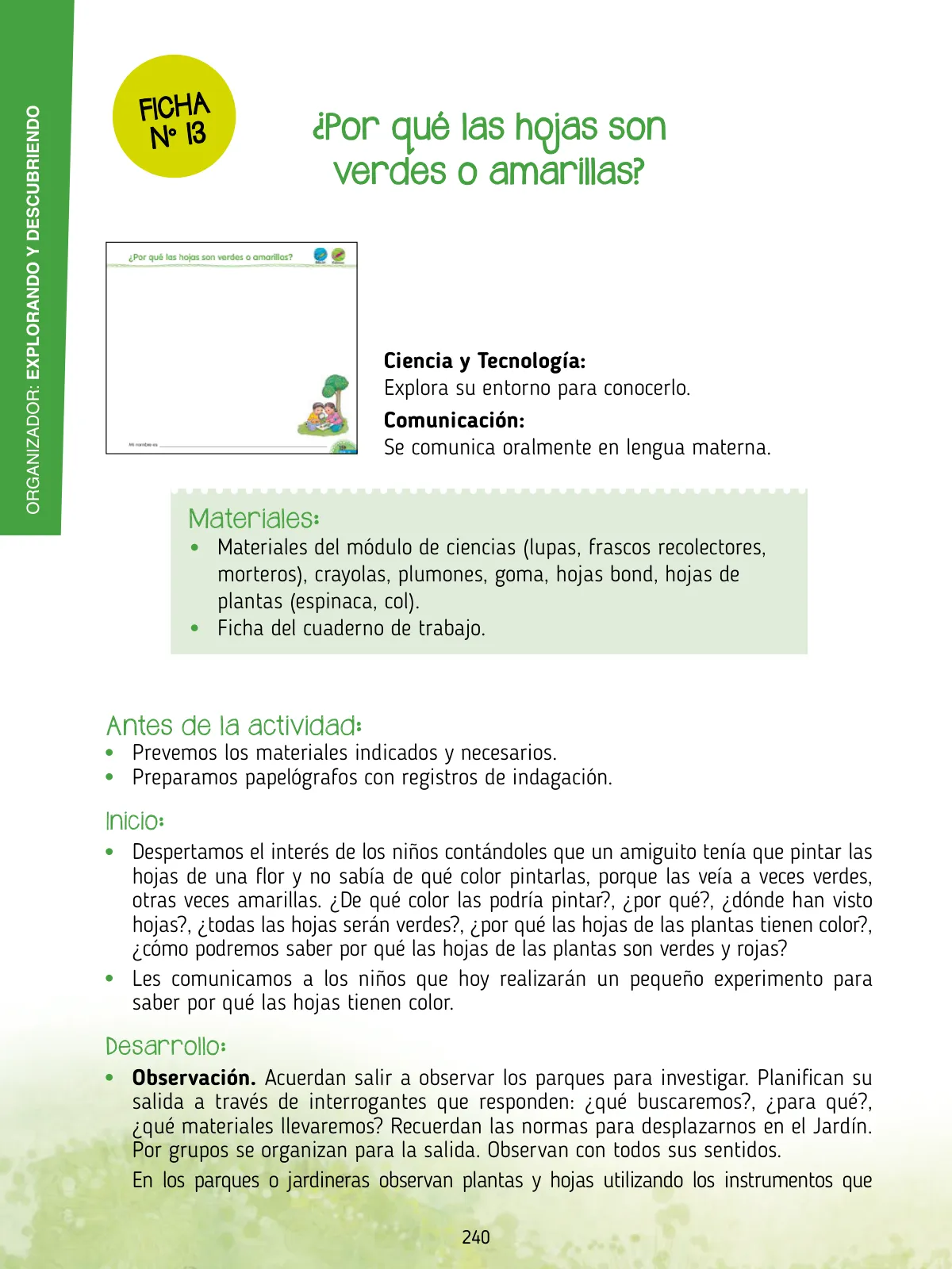 Página 242 de Agenda pedagógica 2017-2018 para docentes de II Ciclo de Instituciones de nivel de Educación Inicial · 2017