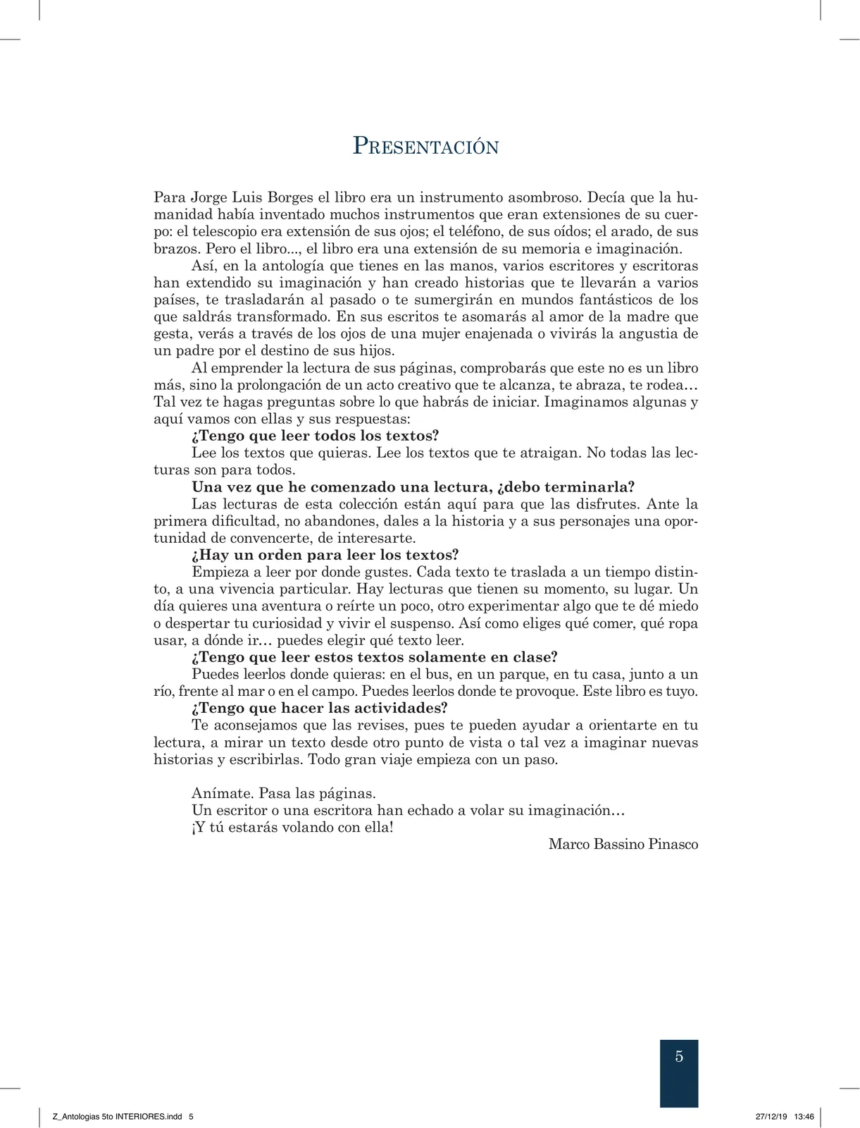 Página 7 de Antología literaria 5 · 2019