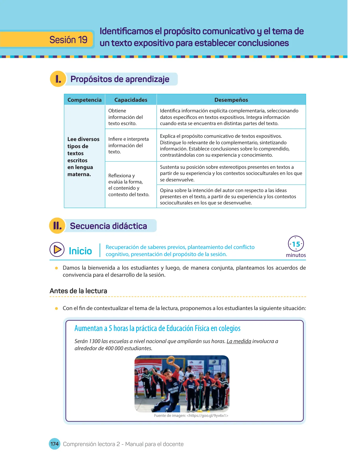 Página 176 de Comprensión lectora : manual para el docente de segundo grado de Secundaria 2018 · 2018