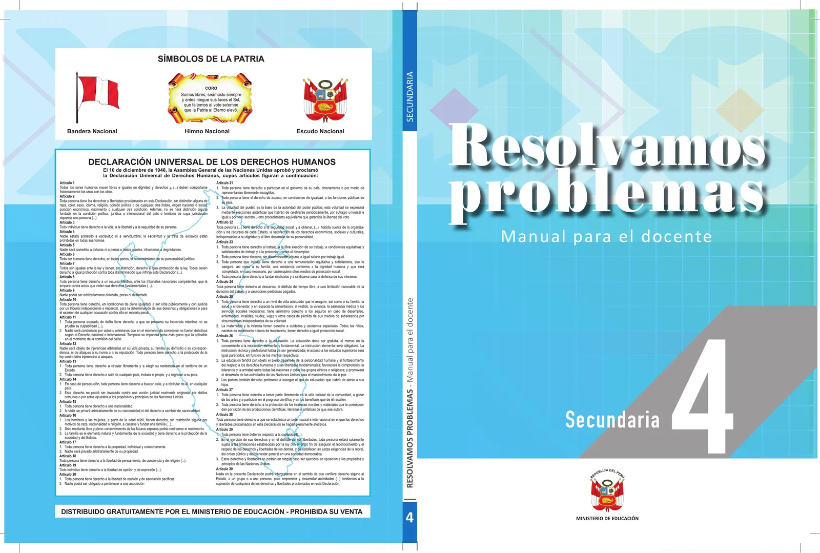 Resolvamos problemas 4 : manual para el docente 2018 · 2018