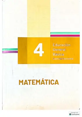 Portada de Matematica 4° · 2025