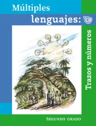 Portada de Múltiples lenguajes. Trazos y números. Libro de Educación Primaria Grado 2° Ciclo Escolar 2025 - 2026