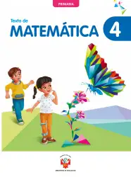 Portada de Texto de Matemática 4. Cuarto grado de Primaria · 2024